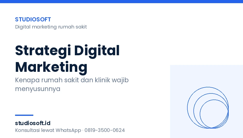 Kenapa Rumah Sakit dan Klinik Wajib Punya Strategi Digital Marketing