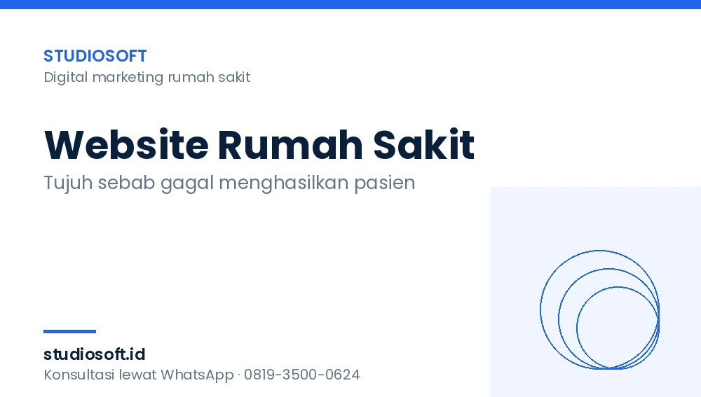 Kenapa Website Rumah Sakit Sering Gagal Menghasilkan Pasien Baru?